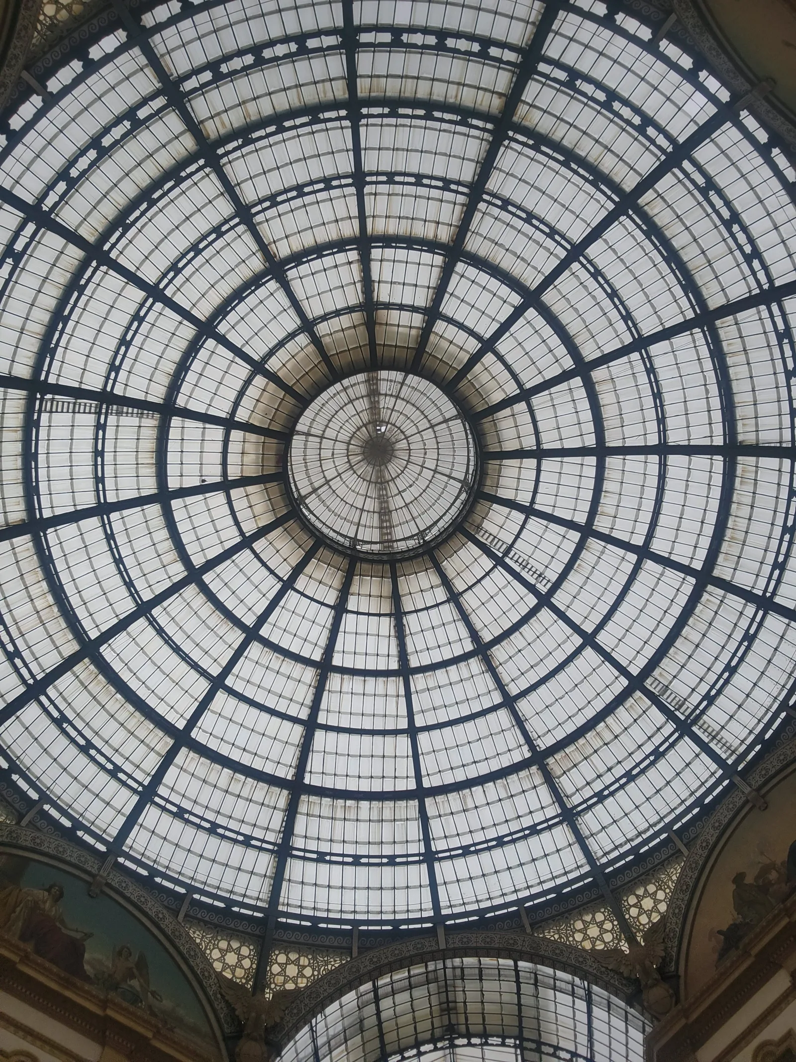 The glass dome of the Galleria Vittorio Emanuele II in Milan