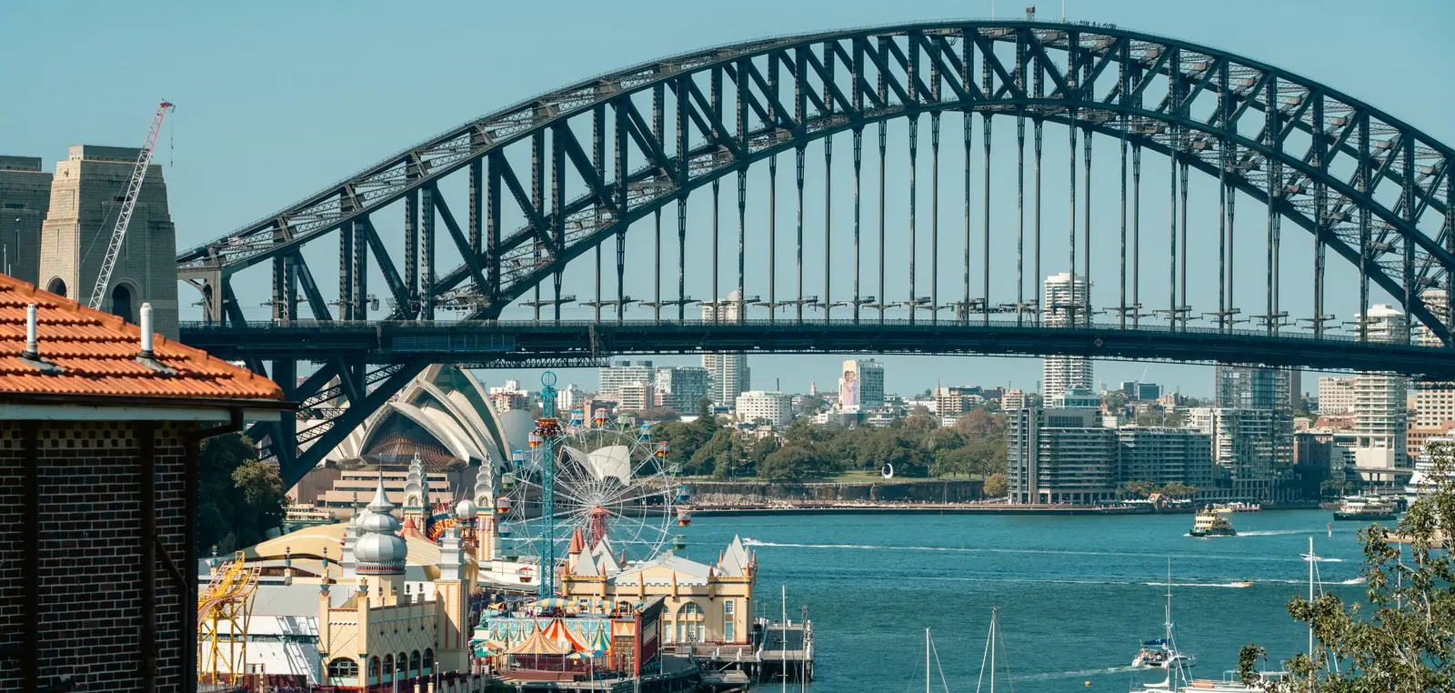Sydney Harbour Bridge above the harbour